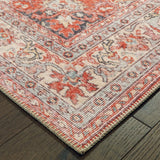 8?x12? Red and Gray Oriental Area Rug