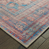 2?x3? Red and Blue Oriental Scatter Rug