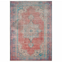 4?x6? Red and Blue Oriental Area Rug