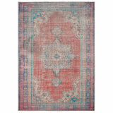 8?x10? Red and Blue Oriental Area Rug