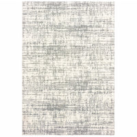 5?x8? Ivory and Gray Abstract Strokes Area Rug