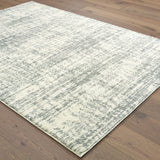 5?x8? Ivory and Gray Abstract Strokes Area Rug