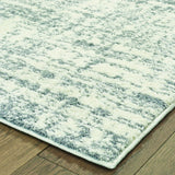 8?x11? Ivory and Gray Abstract Strokes Area Rug
