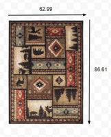 5?x7? Black and Brown Nature Lodge Area Rug