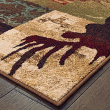 8?x10? Rustic Brown Animal Lodge Area Rug