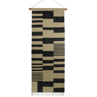 Black and Beige Jute Wall Hanging