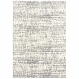 2?x3? Ivory and Gray Abstract Strokes Scatter Rug