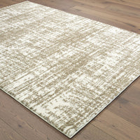 2?x3? Ivory and Gray Abstract Strokes Scatter Rug