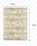 2?x3? Ivory and Gray Abstract Strokes Scatter Rug