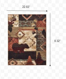 2?x3? Rustic Brown Animal Lodge Scatter Rug