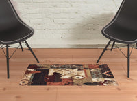 2?x3? Rustic Brown Animal Lodge Scatter Rug