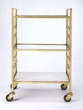 Polished Gold Bar Cart