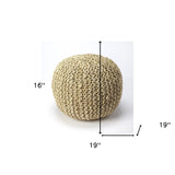 Cool Woven Jute Pouf Ottoman
