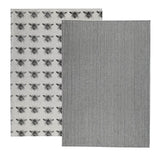 Set of Two Tea Towels with Dark Green Bumble Bee Oven Gloves