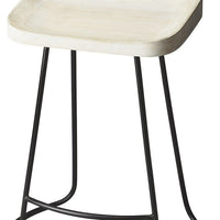 Backless Wood Counter Stool