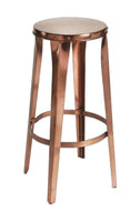 Rustic Copper Backless Bar Stool