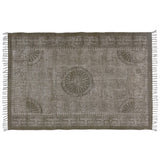 4? x 6? Putty Distressed Medallion Area Rug