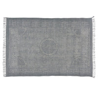 4? x 6? Sky Gray Distressed Medallion Area Rug