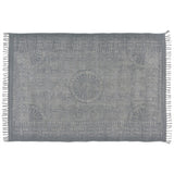 4? x 6? Sky Gray Distressed Medallion Area Rug