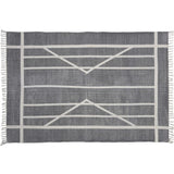 4? x 6? Gray and Cream Geometric Area Rug