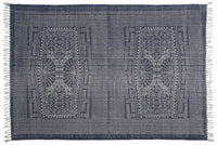 4? x 6? Blue and Ivory Batik Area Rug