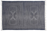 4? x 6? Blue and Ivory Batik Area Rug