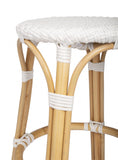 White Rattan Counter Stool