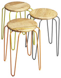Stackable Iron Colored Stools