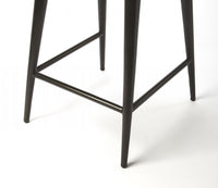 Dark Brown Leather Bar Stool