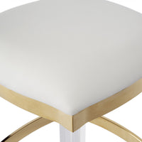 Acrylic and Polished Gold Counter Stool