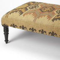 Shades of Brown Southwest Lodge Jute Ottoman