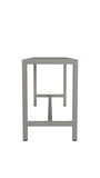 Sleek Modern Brushed Nickel Bench