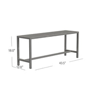 Sleek Modern Brushed Nickel Bench
