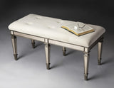 Silver Mirrored Bench