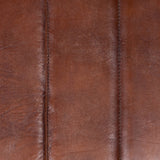 Executive Chic Leather and Metal Bench