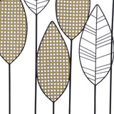 Metal Flower and Leaves Wall Decor