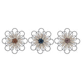 Black Metal Floral Wall Decor
