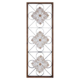 Framed Floral Print Scroll Wall Art