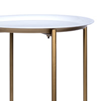 Modern Metal Tray Top End Table