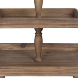 Two Tiered Wooden Serving Stand