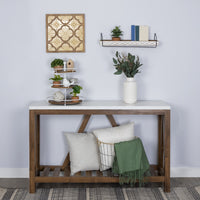 Pale Yellow and Natural Quatrefoil Wall Plaque
