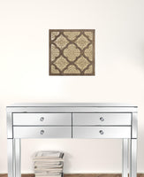 Pale Yellow and Natural Quatrefoil Wall Plaque