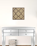 Pale Yellow and Natural Quatrefoil Wall Plaque