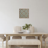 Green Ethnic Pattern Wood and Metal Wall Plaque