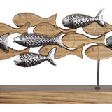 Carved School of Fish Sculpture