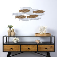 Wood and Metal Fish Shaped Wall Art