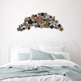 Multicolor Arched Floral Wall Decor