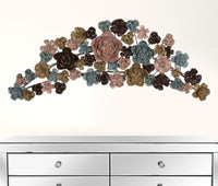 Multicolor Arched Floral Wall Decor