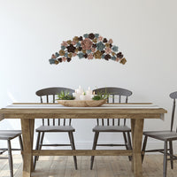 Multicolor Arched Floral Wall Decor