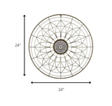 Bohemian Gold Wire Mandala Wall Decor